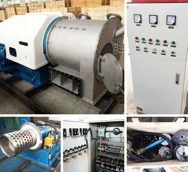 Two Stage PLC System Mineral Salt Sea Salt Pusher Centrifuge Machine