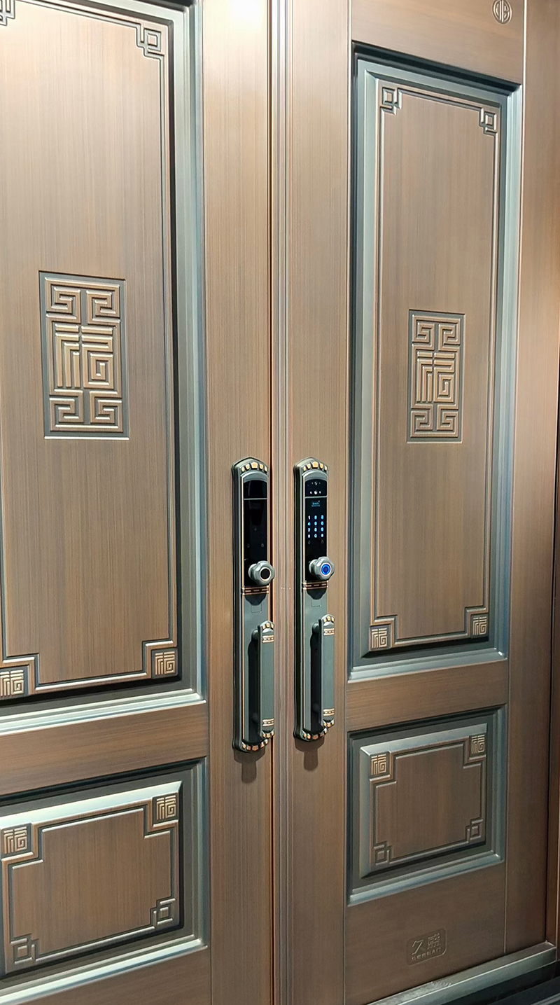 Red Bronze 3D Face Door Lock With Video Intercom Function With 6068 Mortise