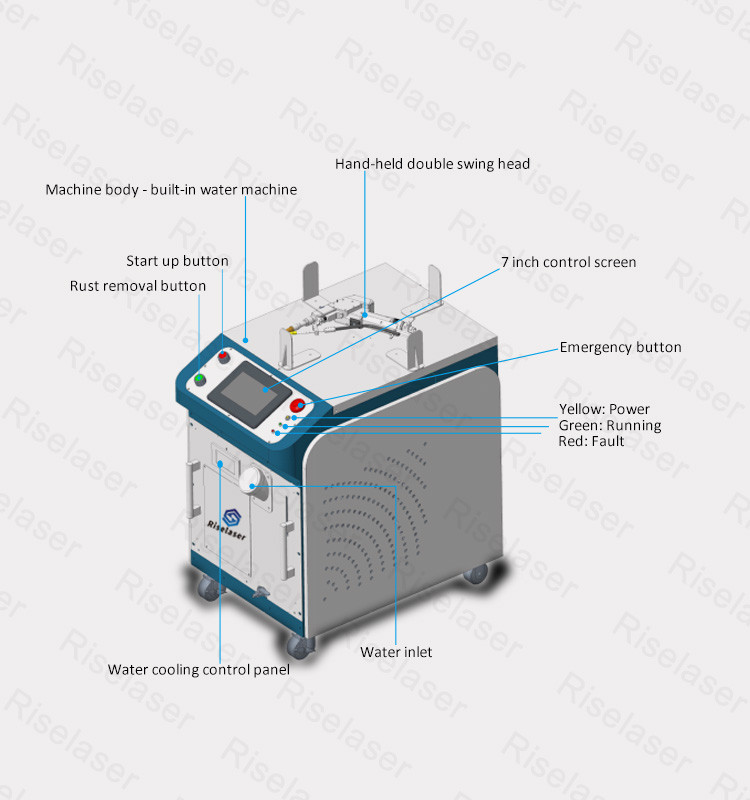 Factory supply 3 in one aluminum laser welding machine with touch screen laser head