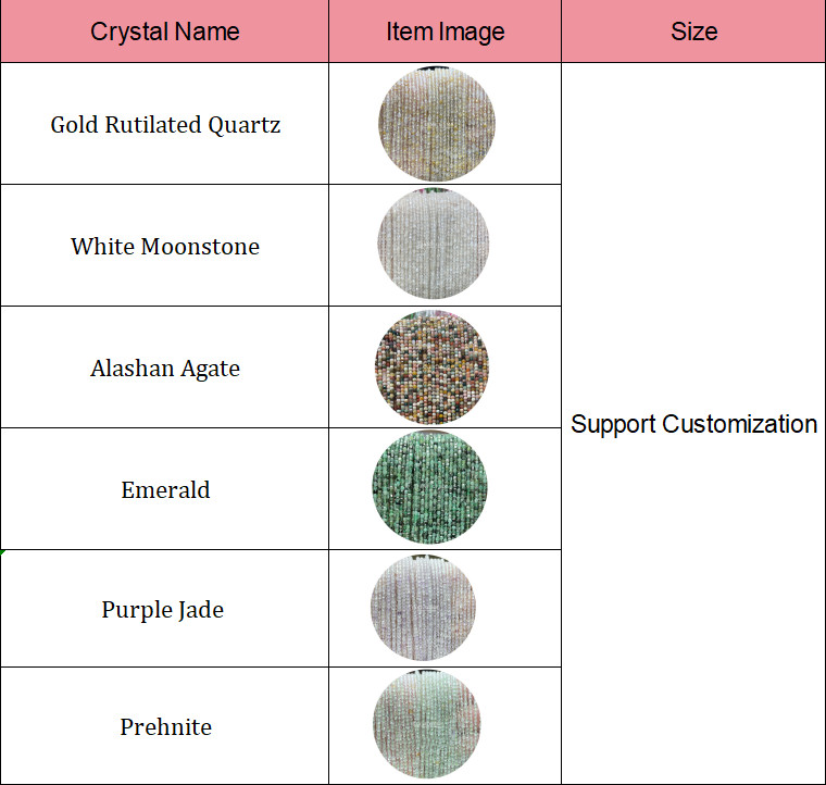 Customized Gems Bead White Moonstone Prehnite Purple Jade Loose Beads