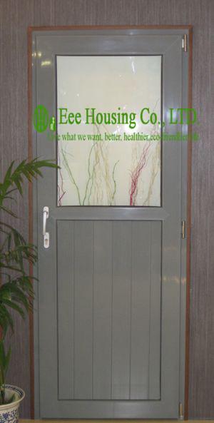 Custom UPVC Casement Door For Residential Home,White Color Profile Vinyl Swing