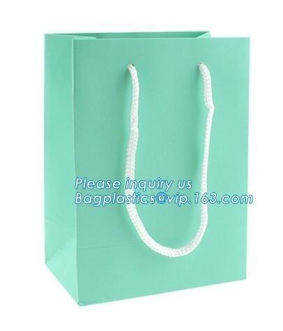 Luxury paper bags with handles Different Sizes,250gsm art paper shopping carrier