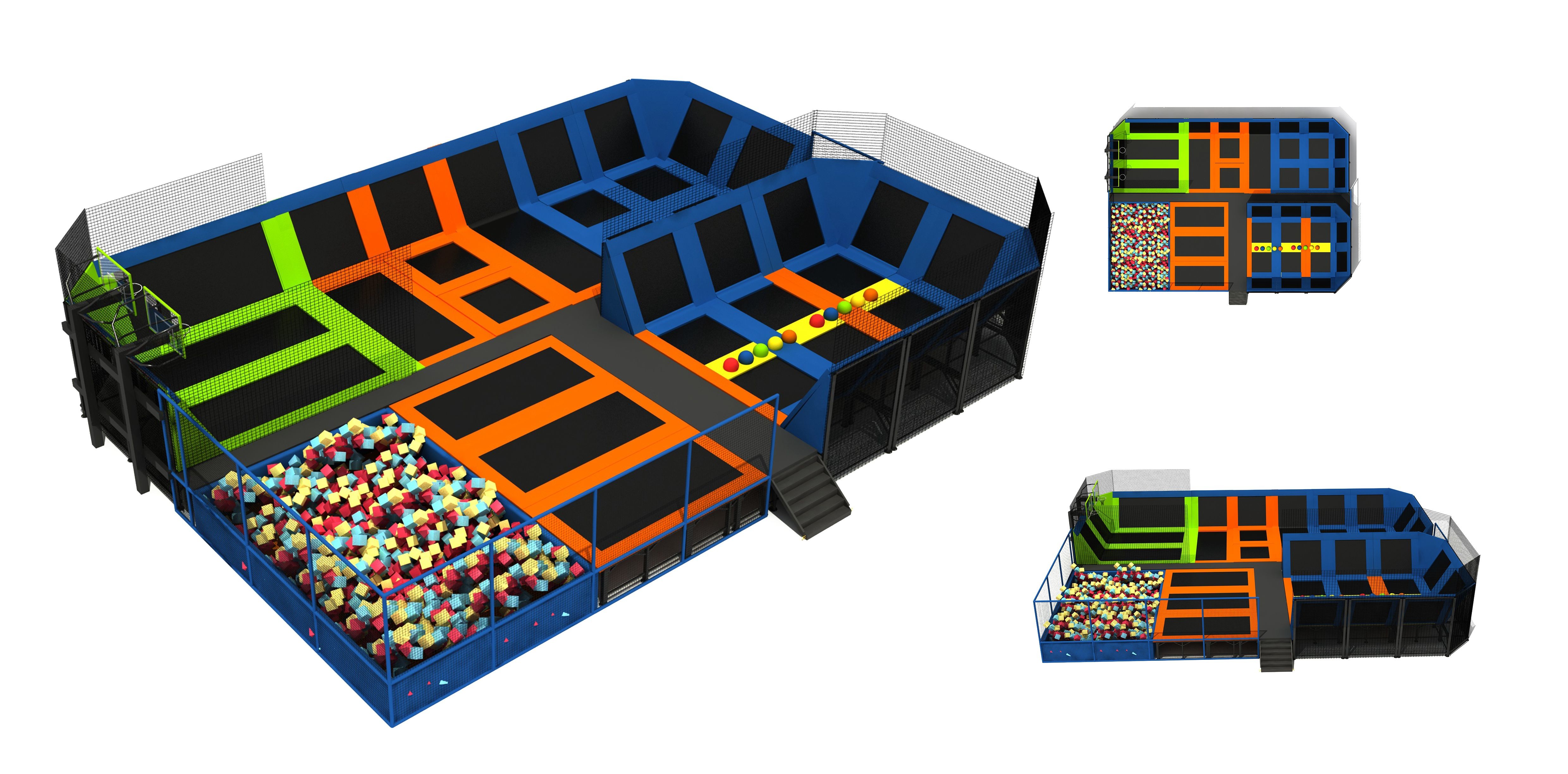 262M2 Kids Relax Jumping Indoor Trampoline Park Spring Trampoline