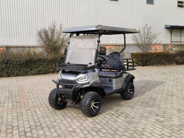 Silver Gray Golf Cart Epitome of Luxury and Comfort Setting Trend in End Driving