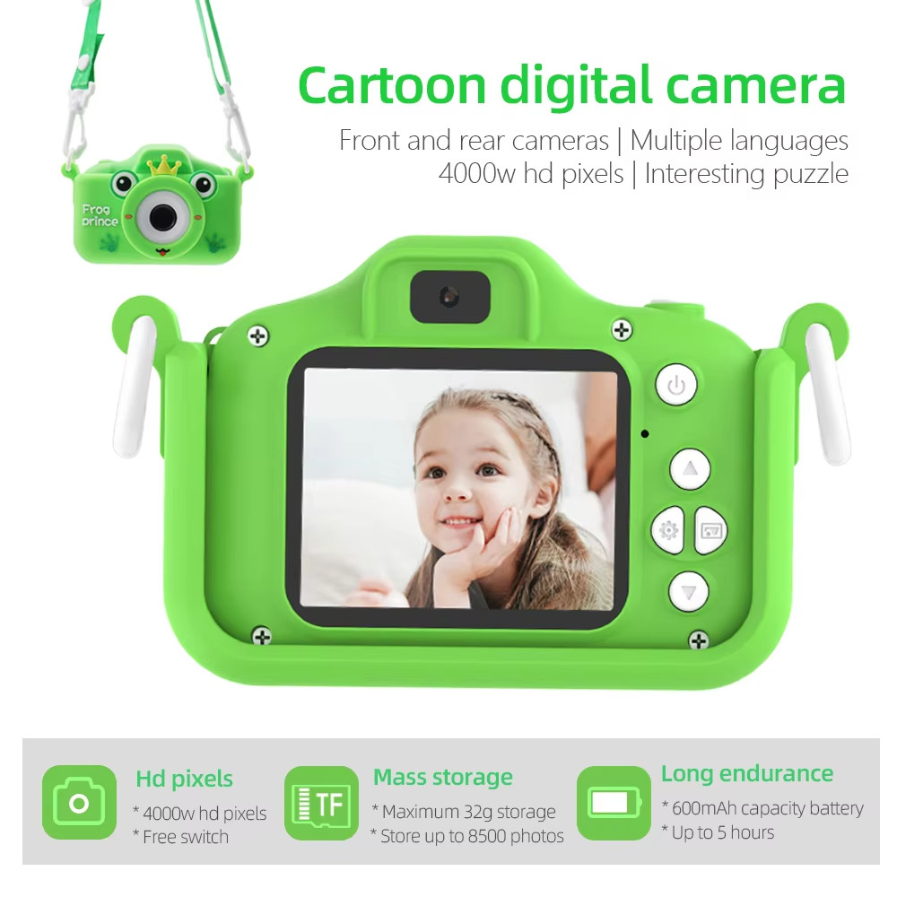 Mini Digital Camera X9S 1080P Video With Front And Rear Camera For Selfie Cartoon