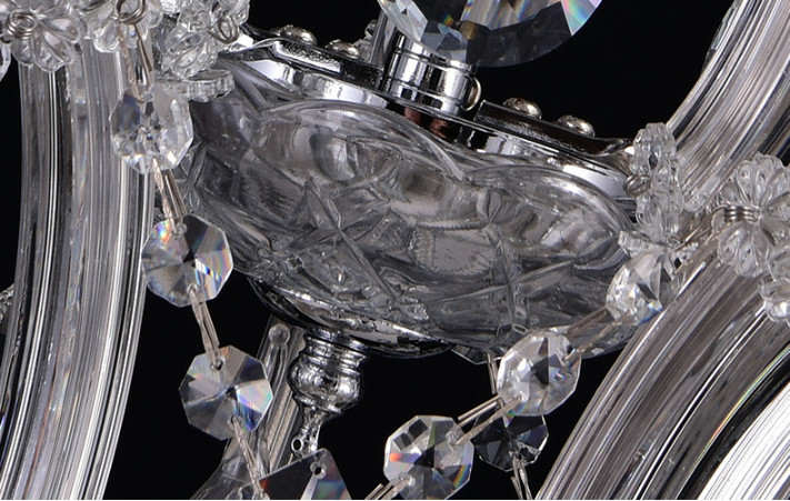 LED E14 Ceiling Crystal Candle Chandelier Lamp Waterproof Dirt Resistant