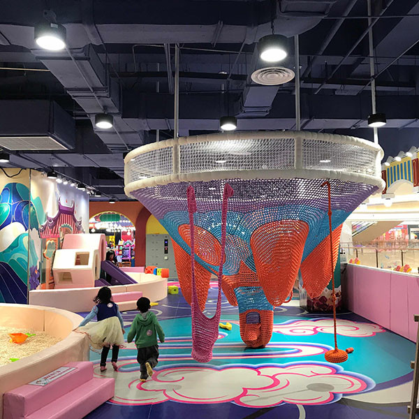 Haiber Rainbow Rope Mesh Perfect Indoor Rope Adventure for Kids' Training and Climbing Needs
