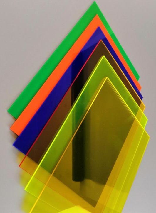 Fluorescent Pink Translucent Acrylic Sheets 4x8 Inch Plexiglass For Advertising