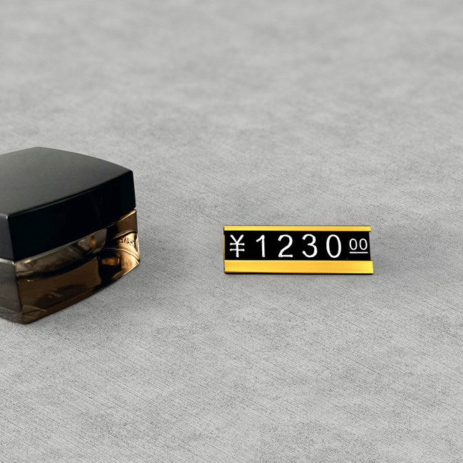 AaL-49-17 S Metal Base Plastic lettering Price Cubes for Jewelry Display in Shopping Mall