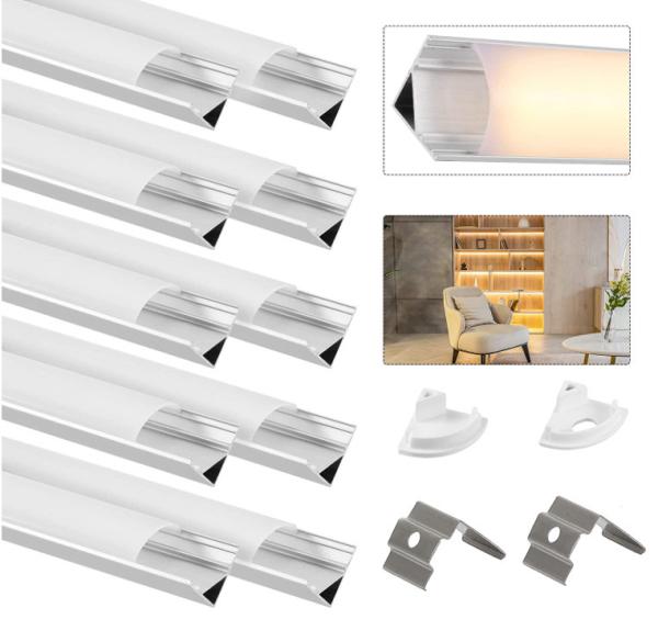 Led Strip Aluminum Housing Profile Corner Extrusion Channel 45 90 Degree Angle