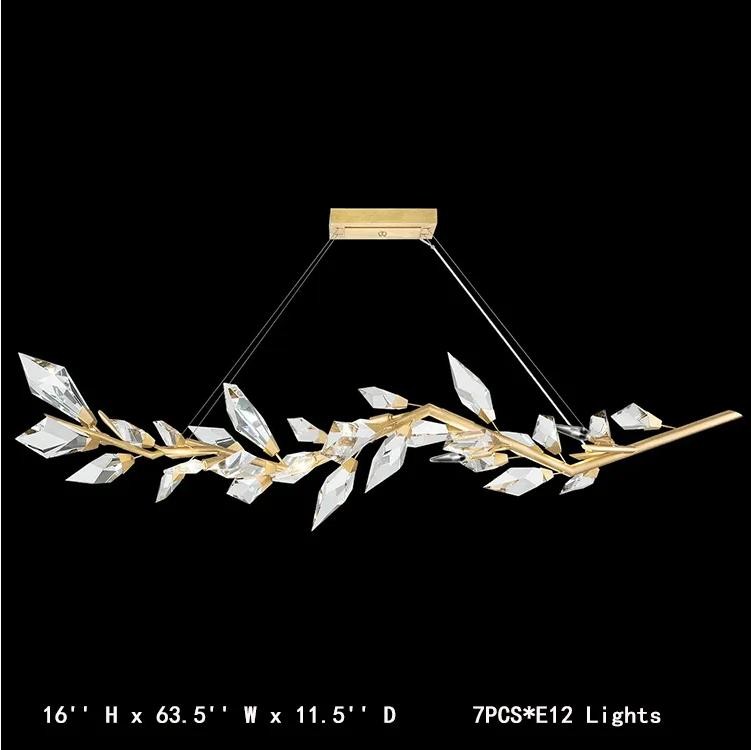 Art Deco Decorative Modern Crystal Chandelier Rhombus Shaped OEM