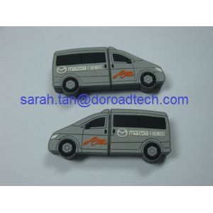 China Customized Car Shaped PVC USB Flash Drives, 100% Original and New Memory Chip on sale