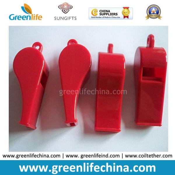 Red High Quality Shinny Surface Plastic Promotional Whistle for School Office