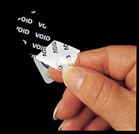 Security Seal Warranty Void Stickers , PET Tamper Evident Seal Label