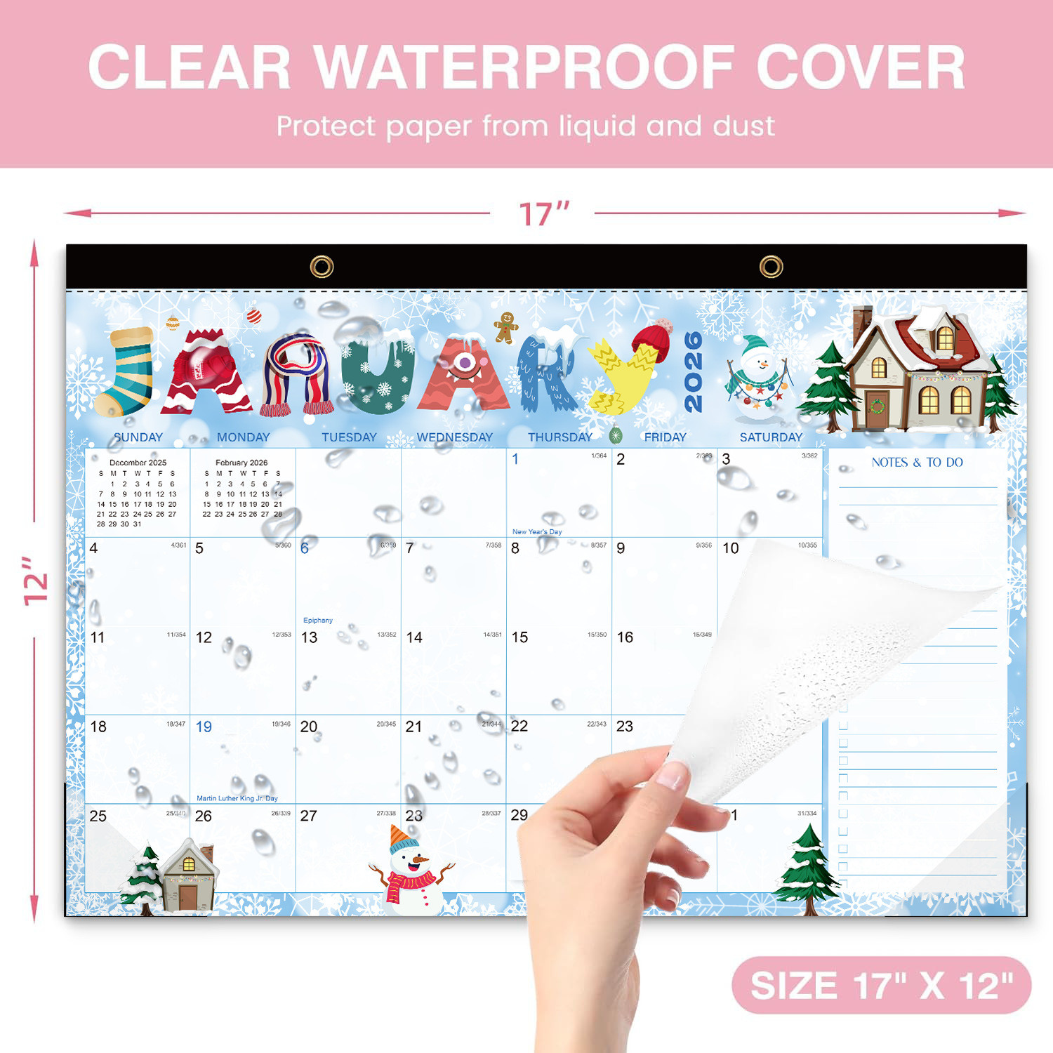 Glossy Paper Type Custom Wall Calendars For Business Needs