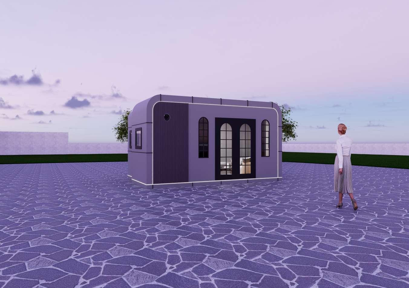 Expanded Dimensions Apple Capsule House with 21.26㎡ Floor Area and Load Capacity for 2 Sets in 40ft Container