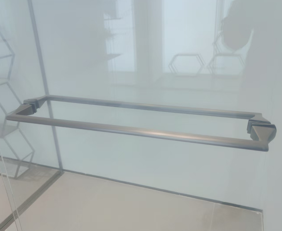 304 Material Stainless Steel Frameless Shower Door Handles Scratch Resistant