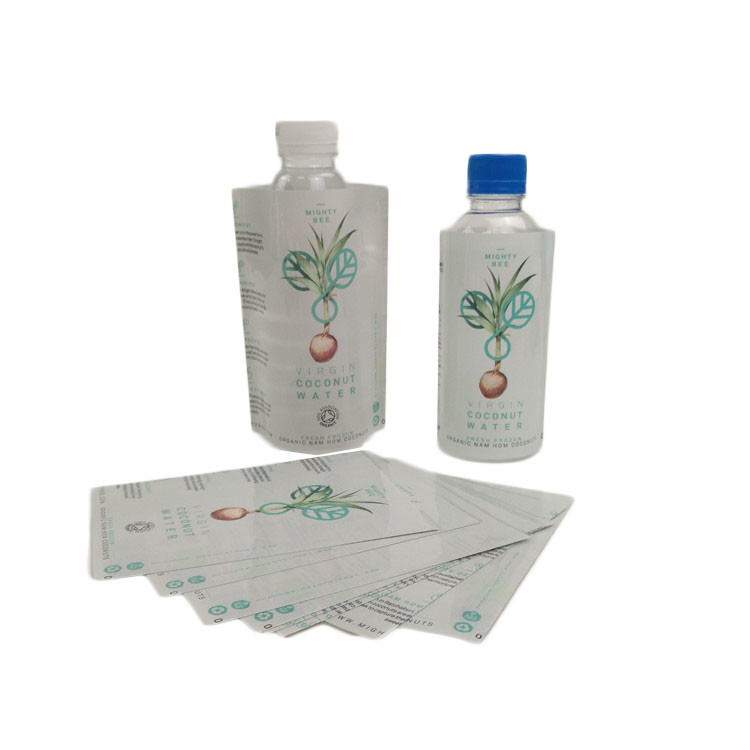 Biodegradable Shrink Wrap Bottle Labels Sticker , Plastic Pvc Heat Shrink Sleeve