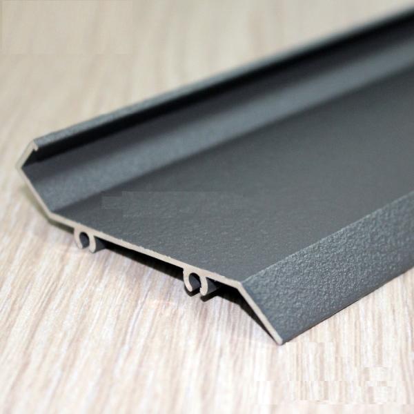 Grey Sand Blasting Color Aluminium Extrusion Profiles For Louver Door / Electric
