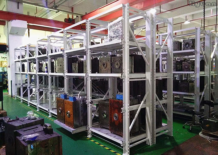 Roll Out Injection Mold Racks Customized Tool Storage With Manual Movable