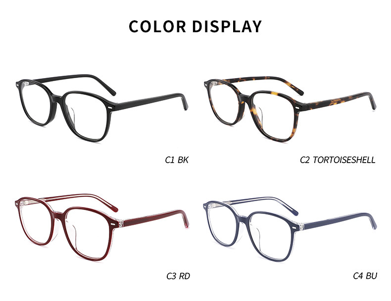Square Optic Eye Women Men Round Acetate Glasses Oversized Eyeglasses Frames