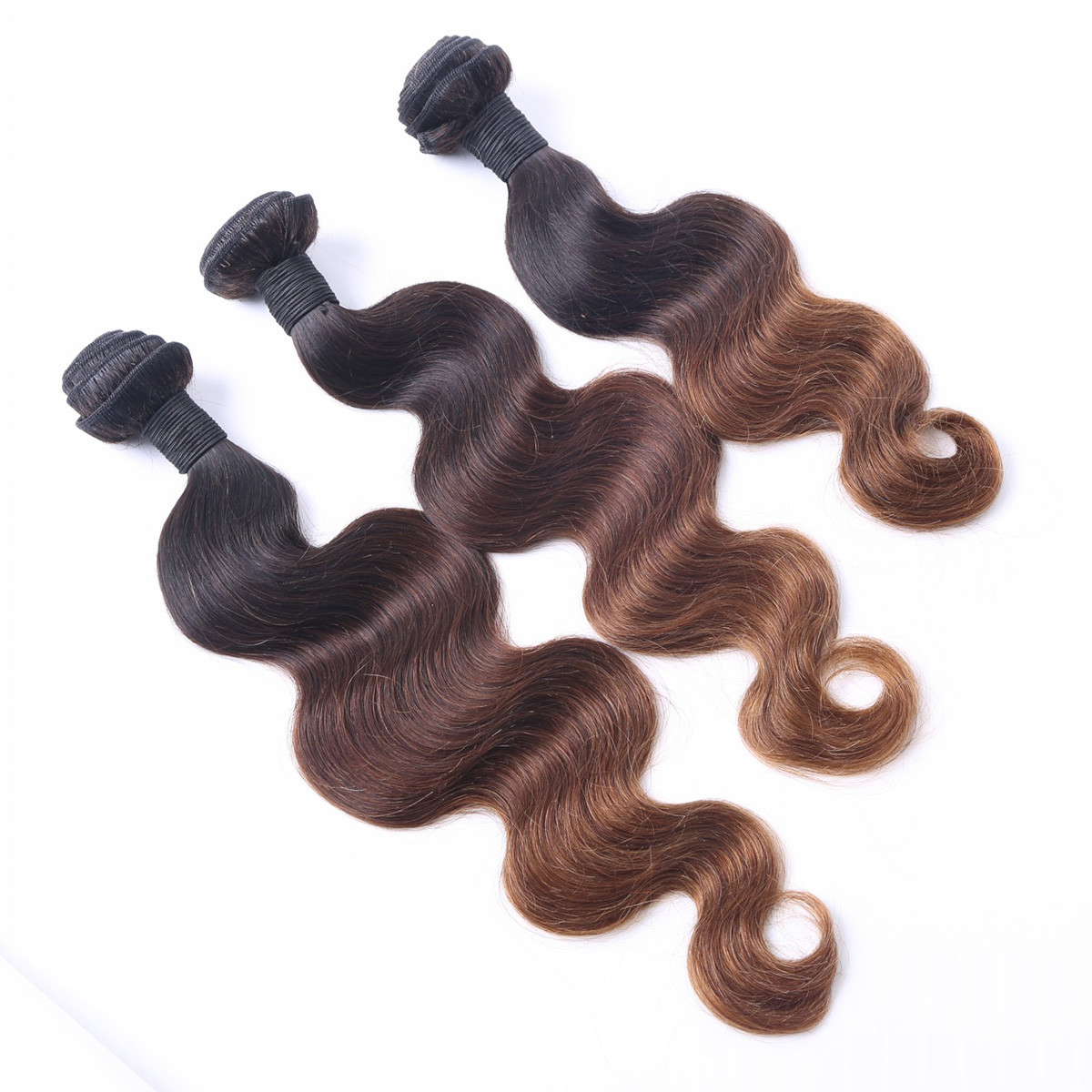 8A Grade Ombre 3 Color No tangle no shedding Unproduced Virgin Brazilian Hair Weft