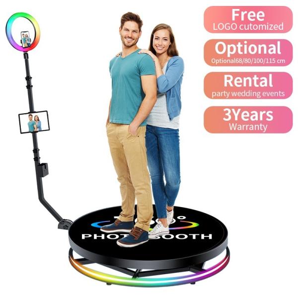 Stabler Strong Metal Tempered Glass 360 Photo Booth Perfect for Birthday