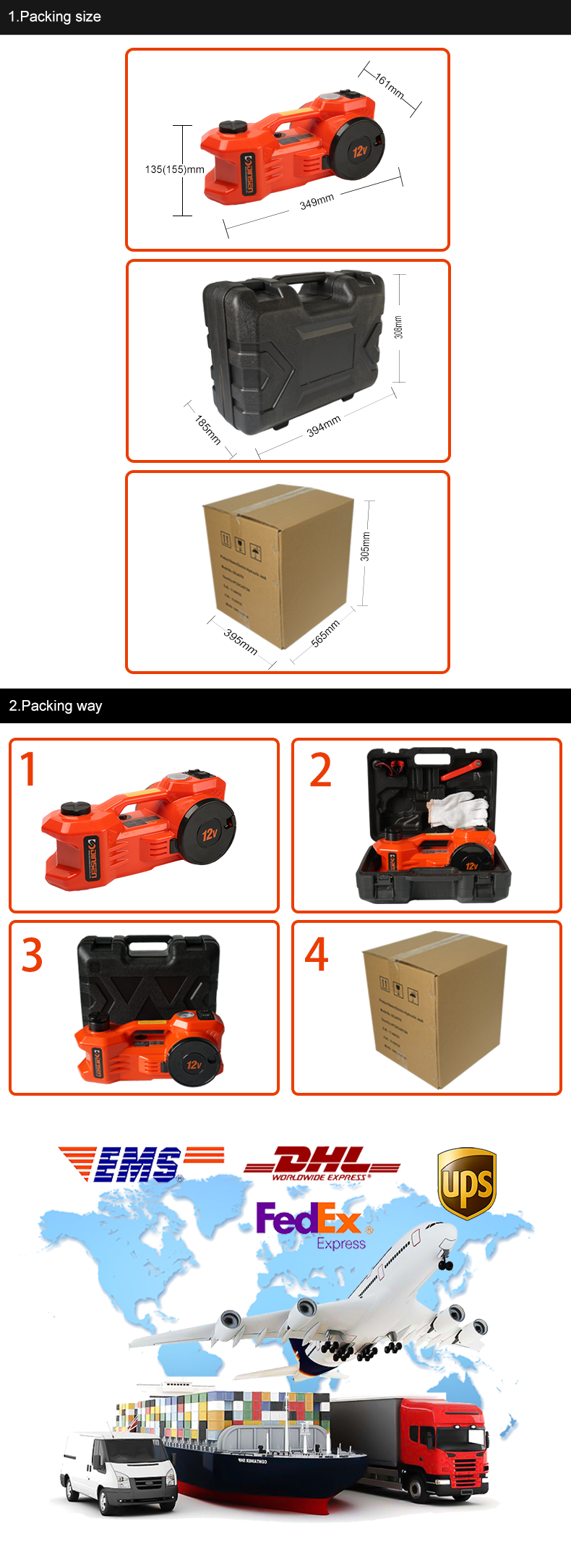 Multifunctional Electric Hydraulic Floor Jack With Inflating Pump 150w