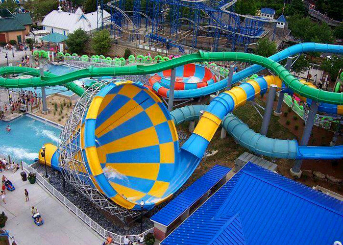 Theme Park Tornado Water Slide / Wet N Wild Water Slides Ashland GelCoat