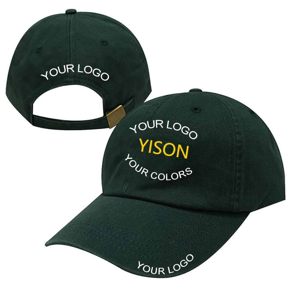 Built In Sweatband Baseball Cap Custom Embroideried Logo Dad Hat With Adjustable Metal Buckle Strap Closure