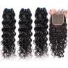 Buy cheap 10A Water Wave Remy Human Hair Bundles With Closure 8 Inch -28 Inch from wholesalers