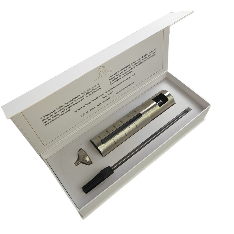 Custom Order Luxury Stainless Steel Oil Vinegar Pump Sprayer Perfume Bottle Packaging Box with Inserts