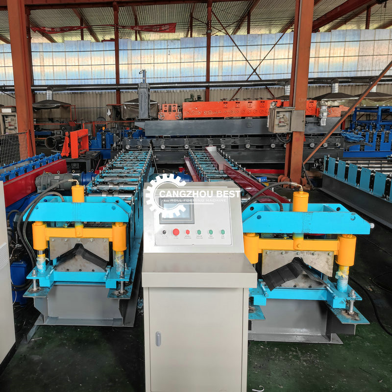 Metal 350H Steel Roof Tile Ridge Cap Machine Hydraulic Cutting System