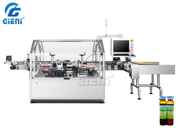 Pharmaceutical 10ml Oral Liquid Vertical Labeling Machine Ahesive Sticker