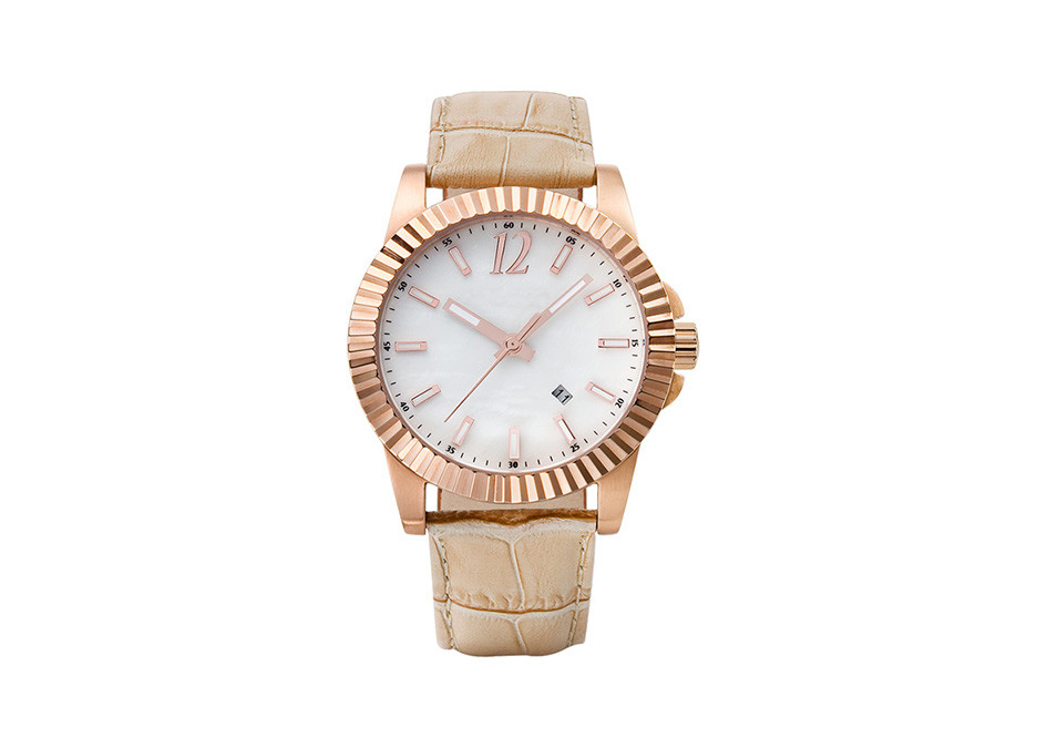 Super Luminous Genuine Leather Wrist Watch 10ATM Waterproof Custom Design