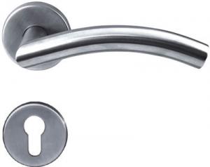  Glossy Polished Stainless Steel Internal Door Handles With Same Color Screws Manufactures