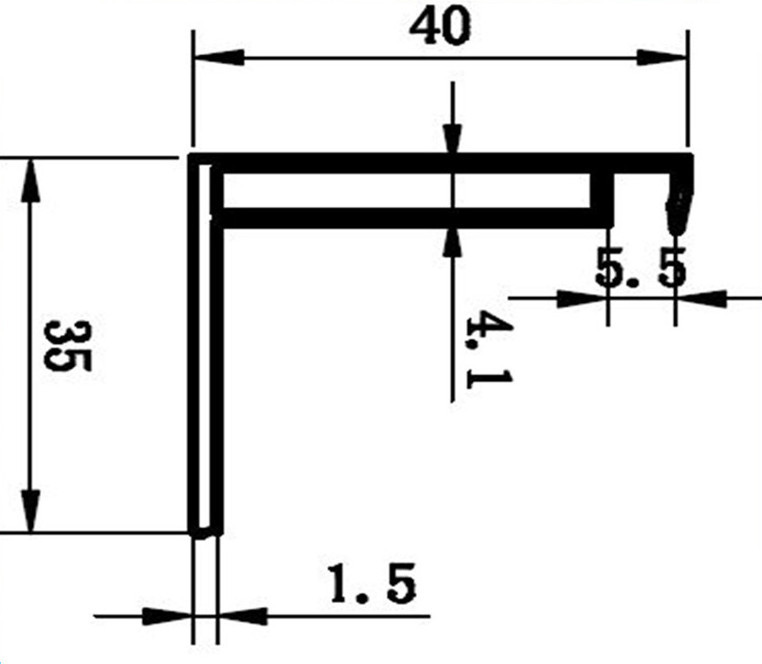 Roof Mounting 40 X 35 Mm Extrusion Aluminium Alloy Profile For Solar Panel Frame