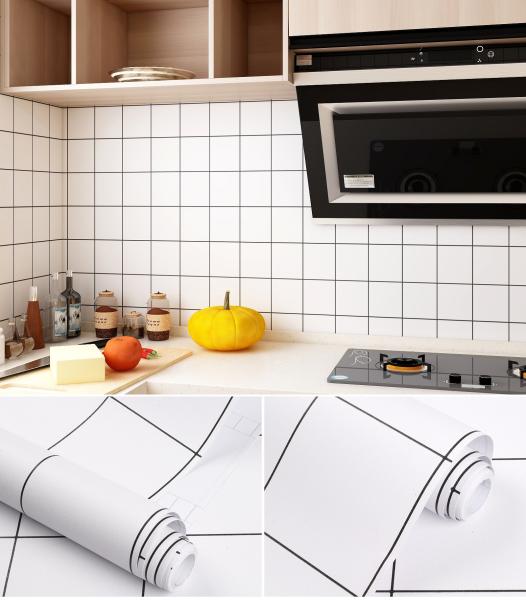 China Factory Peel And Stick Tile Wallpaper Oil Proof Kitchen Wallpaper 3D Wall