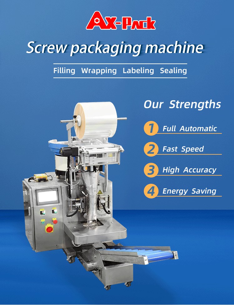 Screw Nuts Counting Vertical Packing Machine Automatic with Bowl Feeder