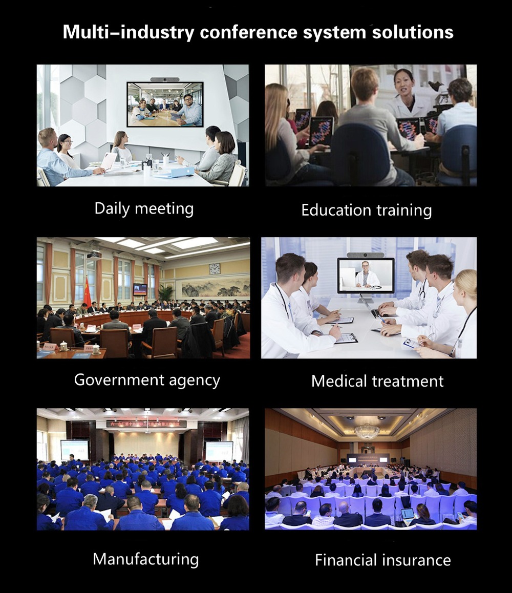 4k ultra HD 110 degree ip video conference camera speaker and mic integrated terminal for meeting room