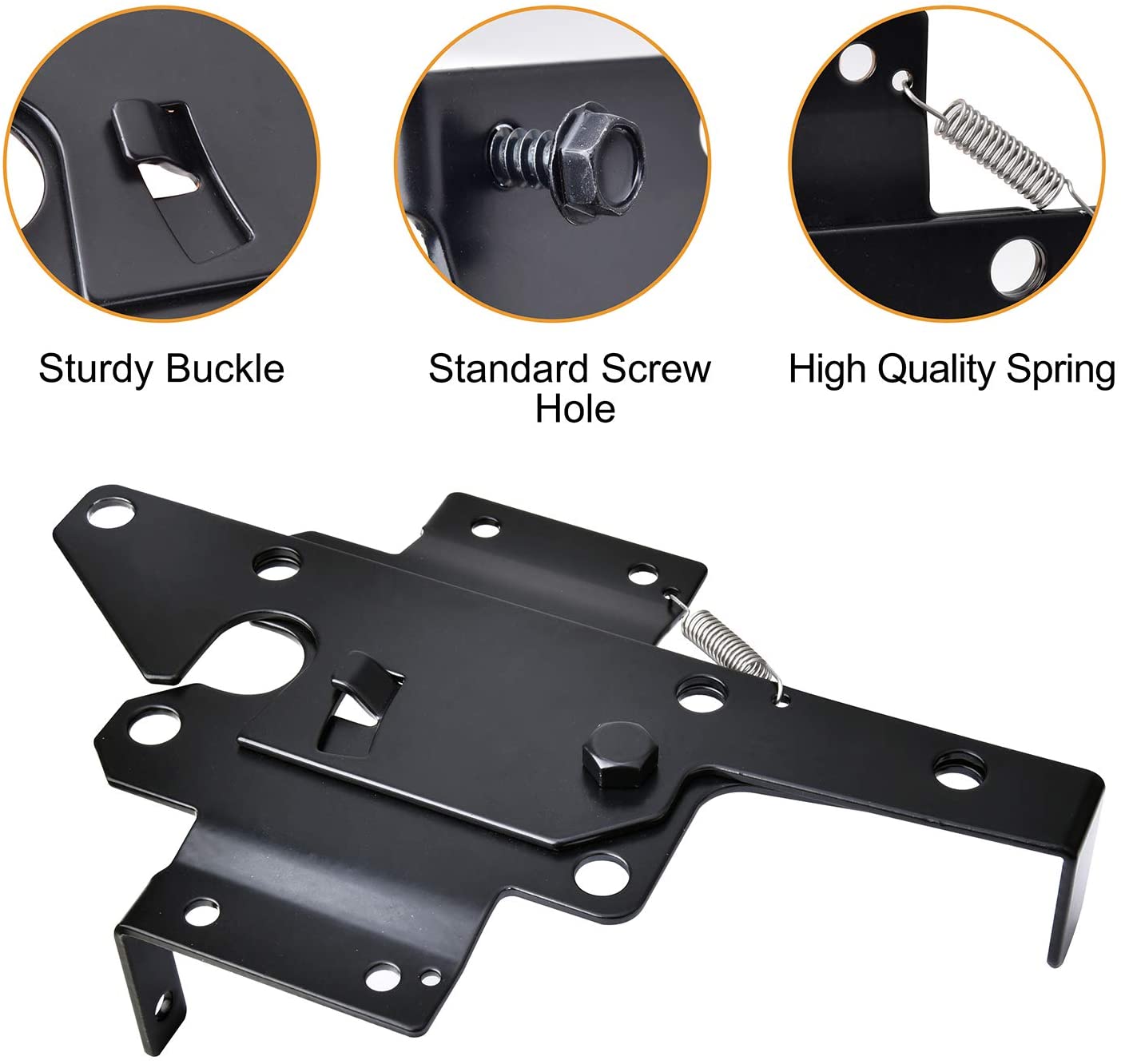 Gate Spring Bolt Cover Stainless Steel Door Latch with Single-side Bracket Structure