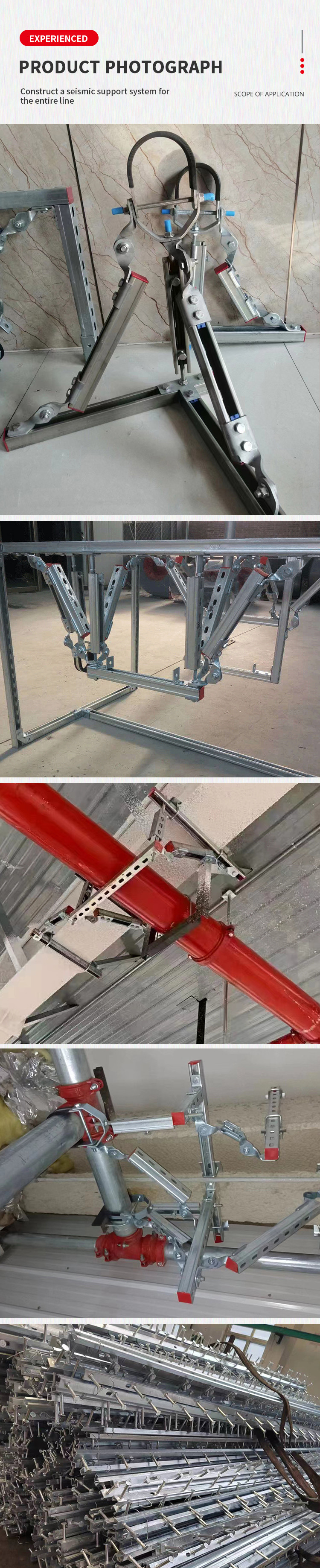 ISO9001 Earthquake Cable Tray Support Brackets Strong Support For Valuables