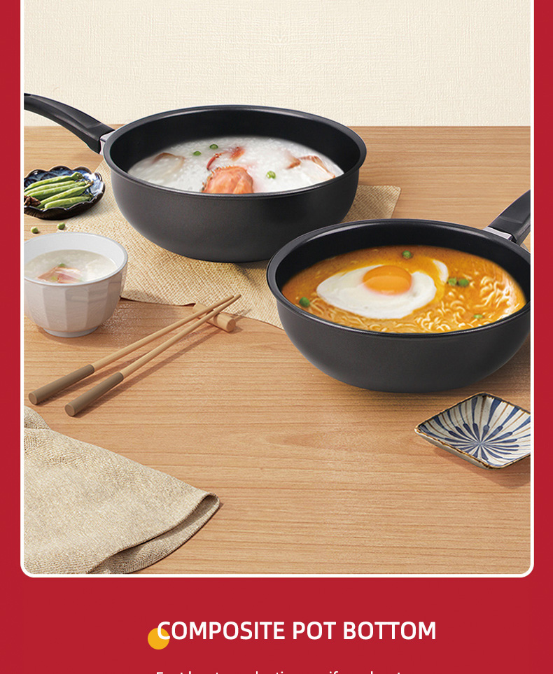 New Design Kitchen Cooking Sauce Pan Cookware Milk Pot Non-stick Iron Saucepan Cookware Pot With Bakelite Handle