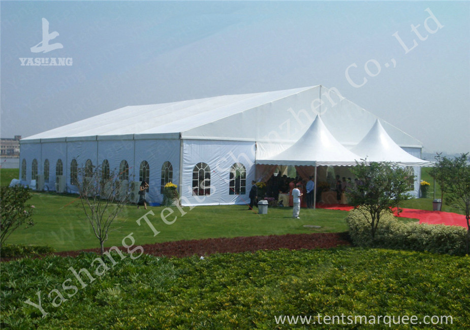 Uv Resistant Red Carpet Decorated Outdoor Party Tents For Wedding Ceremony