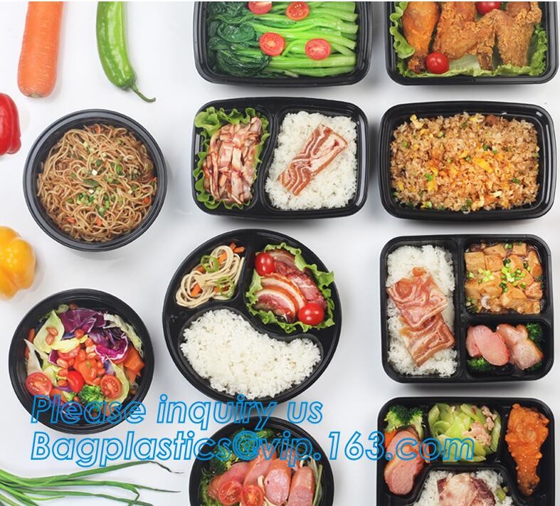 Meal Prep Containers Free Sample Bento Lunch Box Biodegradable Food Container Plastic Wheat Straw Lunch Box bagplastics