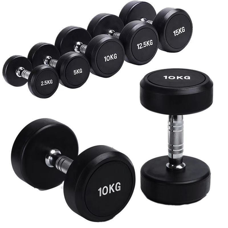 10KG 15kg Dumbbell Rubber Cover 40kg 25KG 20KG Commercial Weight Lifting