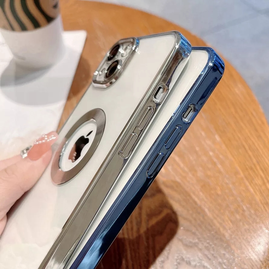 Silicone Shockproof Phone Case for iPhone 13/14 Pro Max With Camera Protector Logo Hole