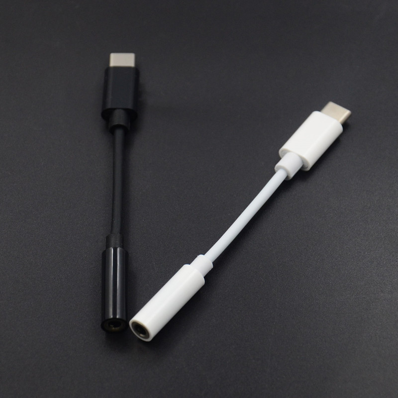 90mm AUX 3.5mm Audio Cable Female Convertor Jack USB Type C Earphone Adapter