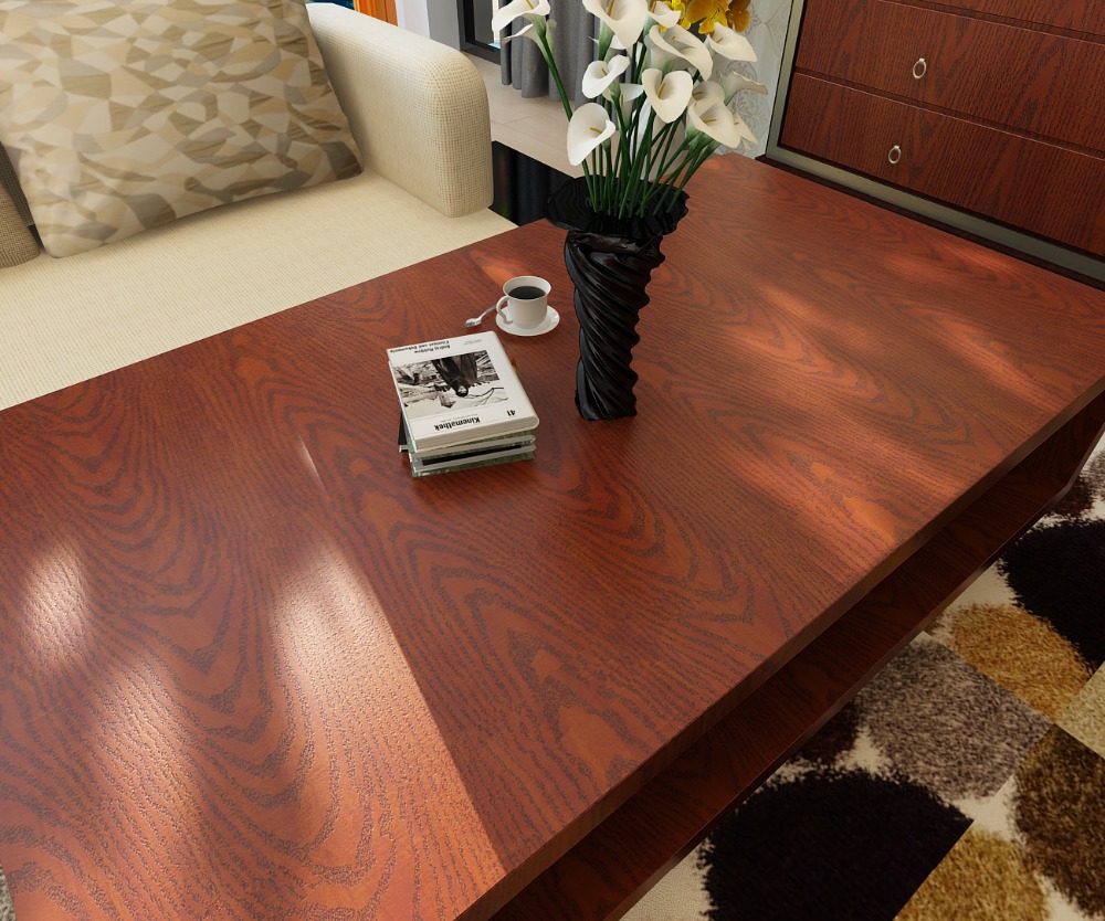 Glossy Wood Grain PVC Film 0.14mm-0.16mm Thickness Wood Embossed Film