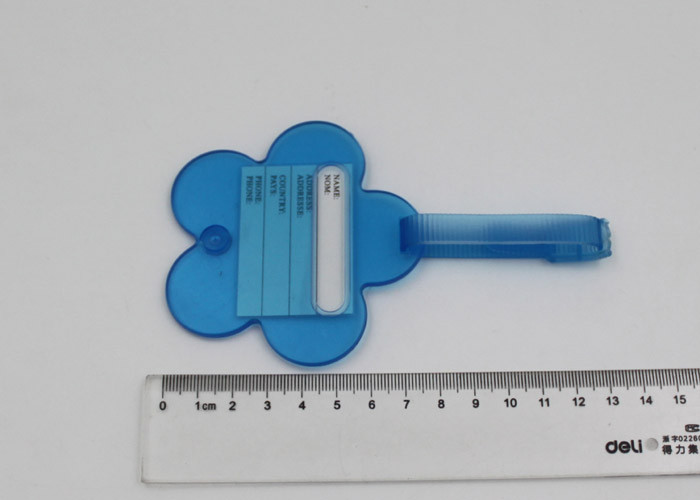 Eco - Friendly Flower Shape Baggage Identification Tag / Soft PVC Luggage Tag